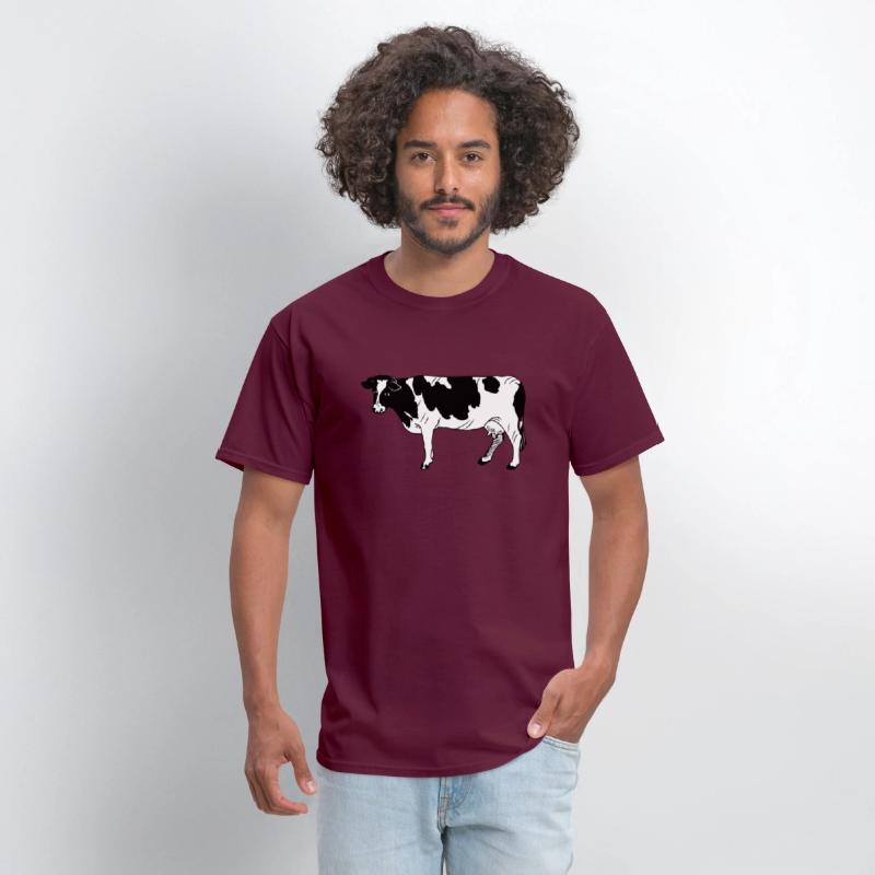 Black-and-white cow