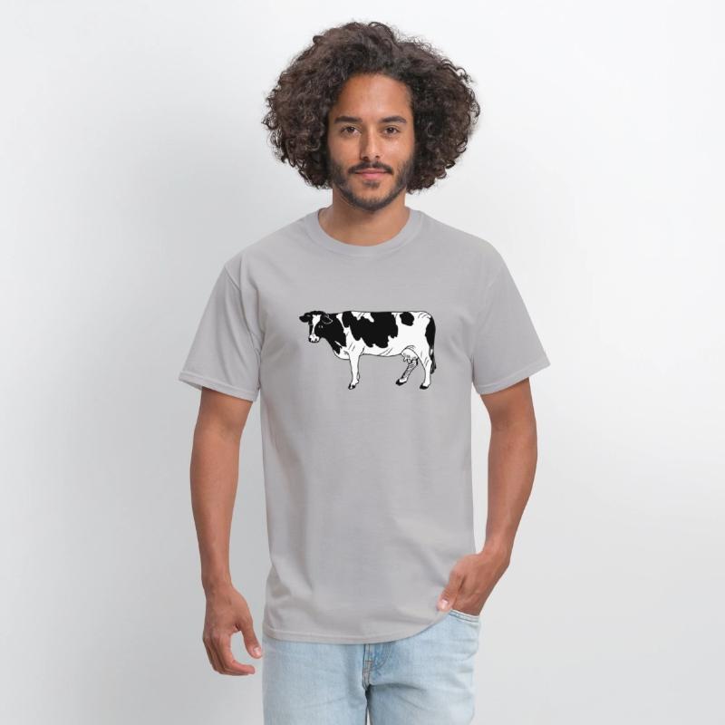 Black-and-white cow