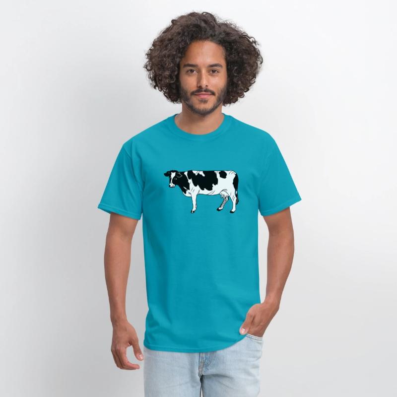 Black-and-white cow