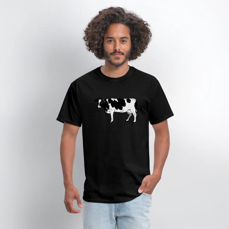 Black-and-white cow