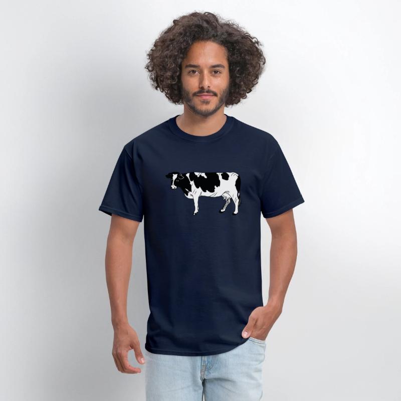 Black-and-white cow