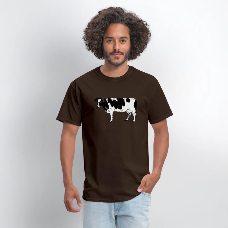 Black-and-white cow