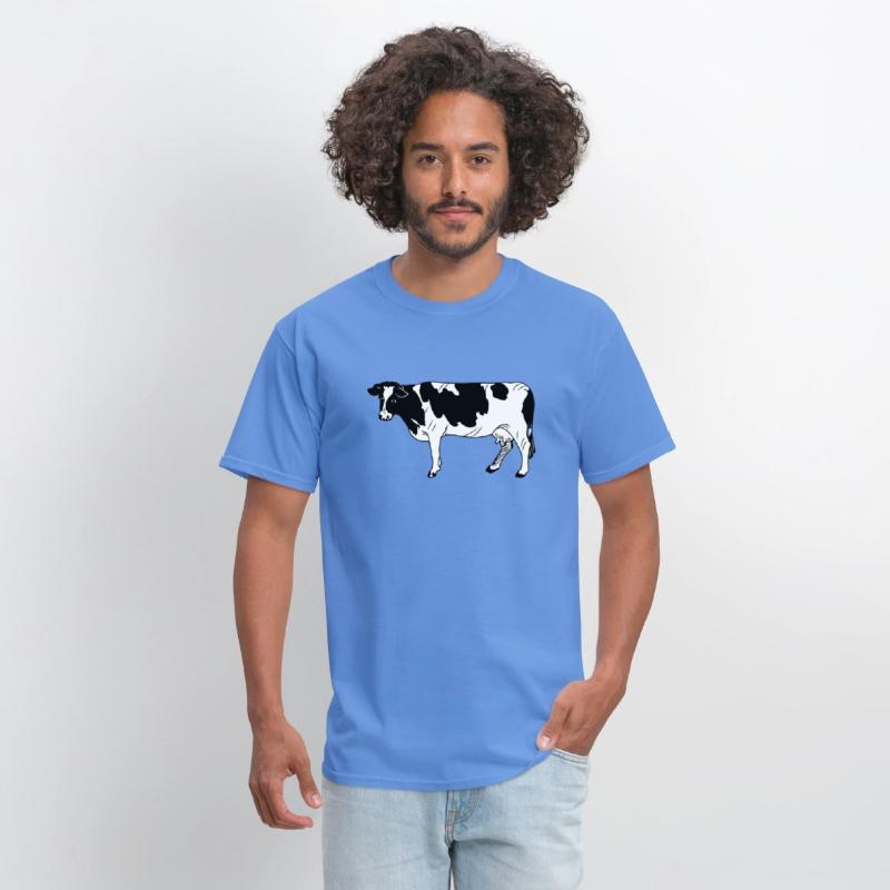 Black-and-white cow