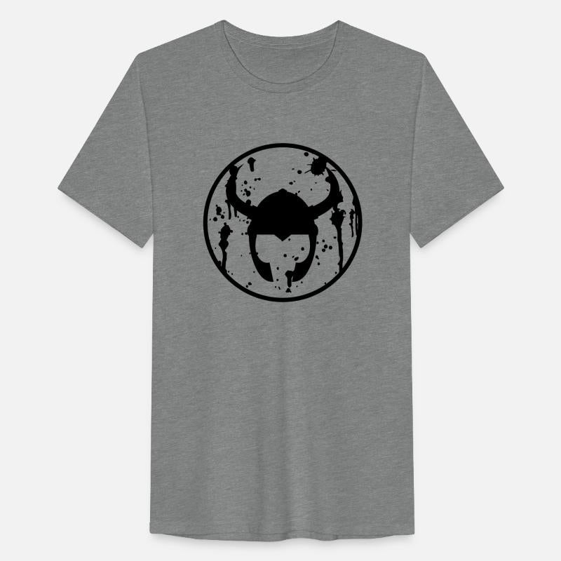 blood spattered viking helmet