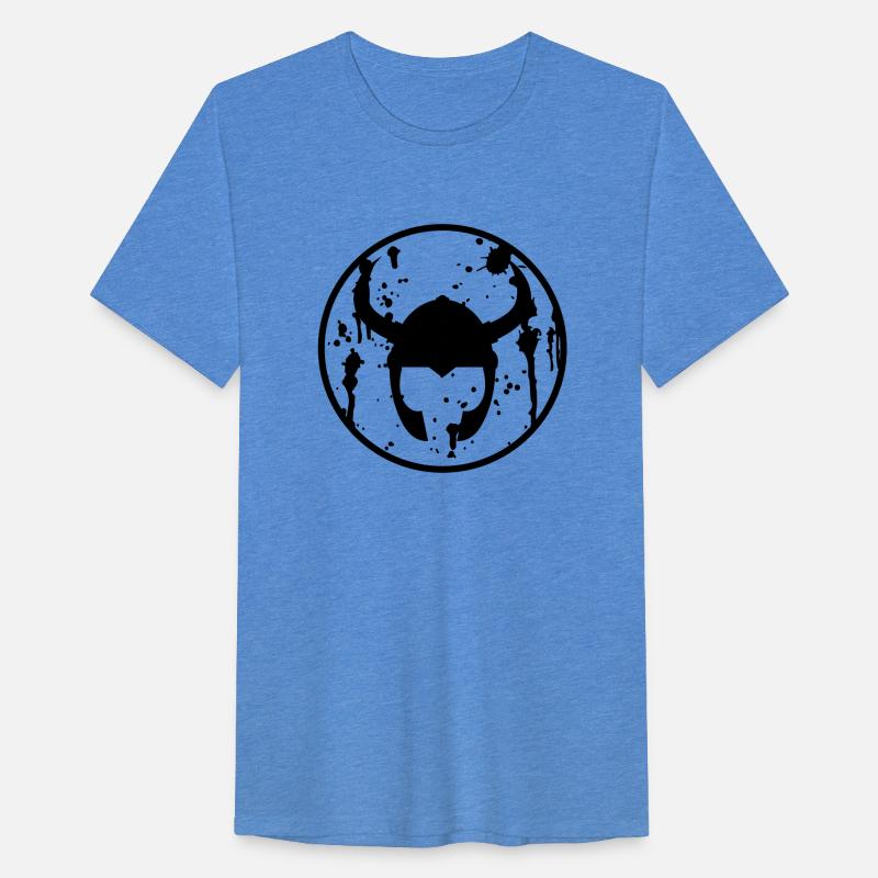 blood spattered viking helmet