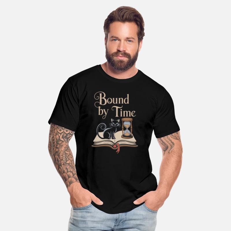 Bound By Time Cat Hourglass Open Book Mystical
