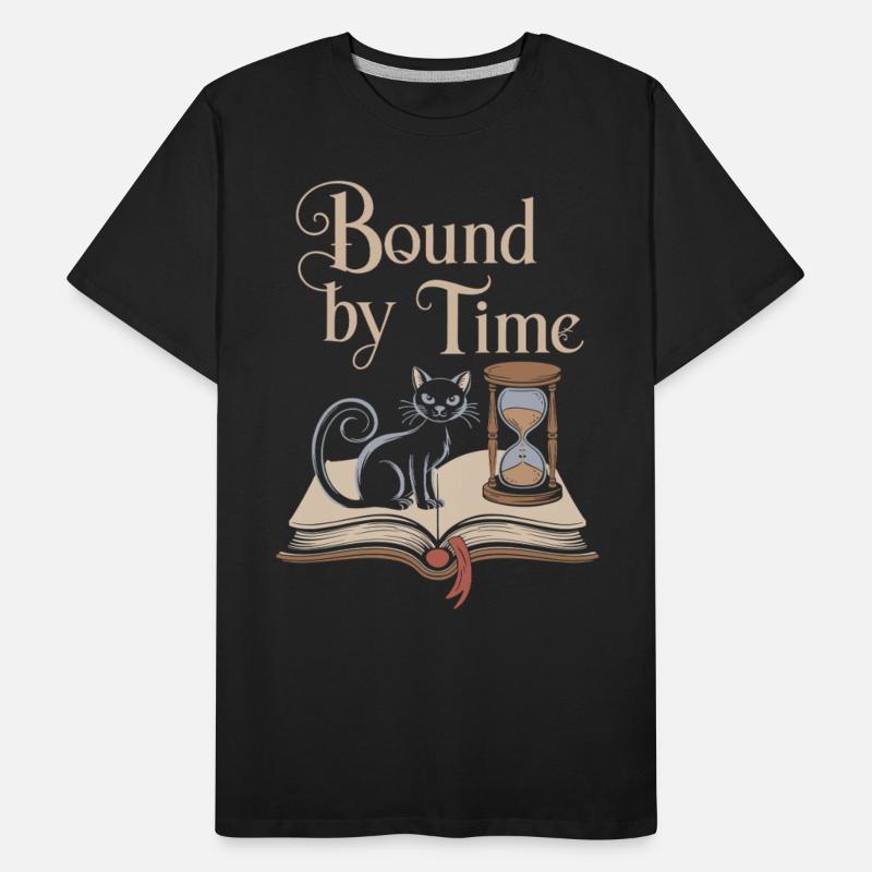Bound By Time Cat Hourglass Open Book Mystical