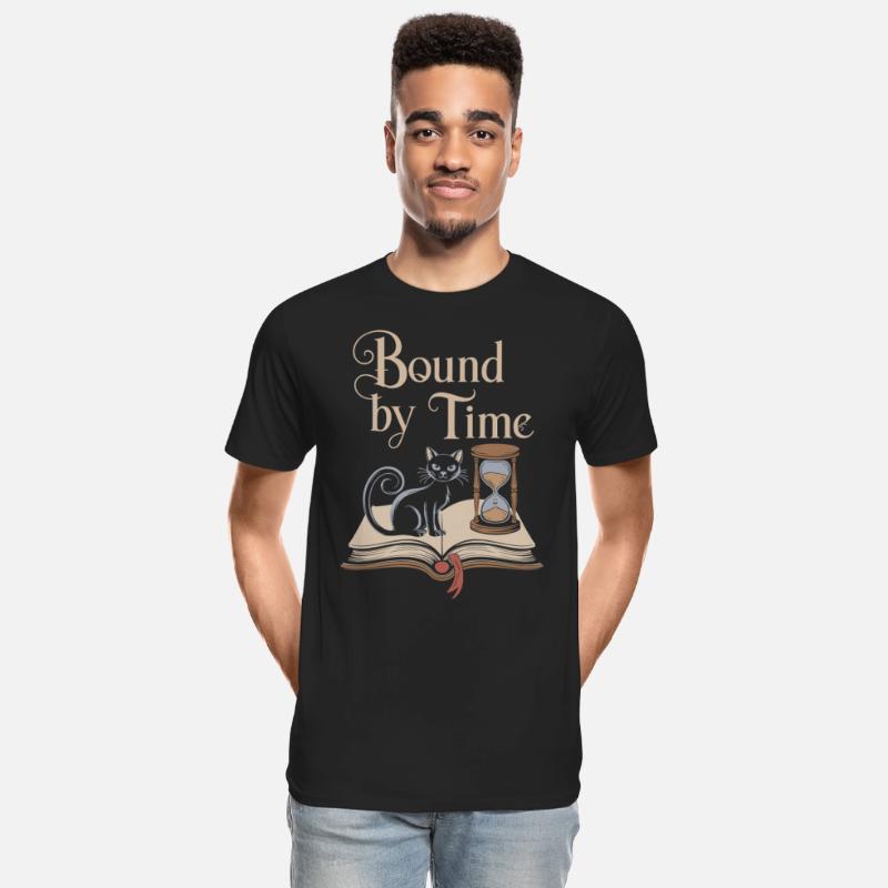 Bound By Time Cat Hourglass Open Book Mystical