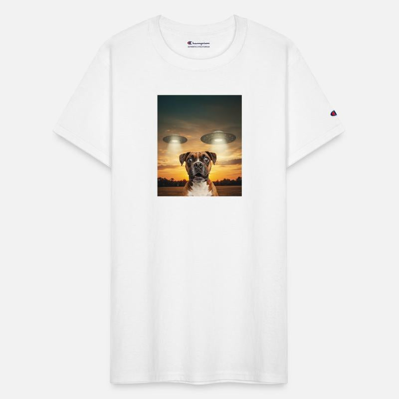 Boxer Dog Selfie Phone Photo Funny UFO Sighting