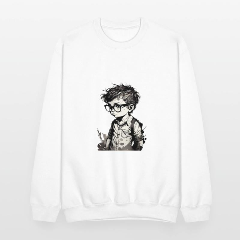 Boy with glasses in school one.