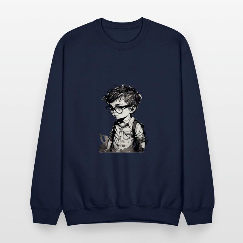 Boy with glasses in school one.