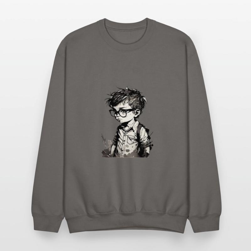 Boy with glasses in school one.