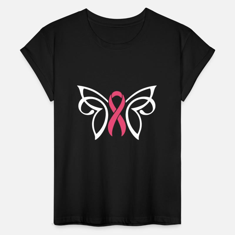 Breast Cancer Butterfly Ribbon (white)