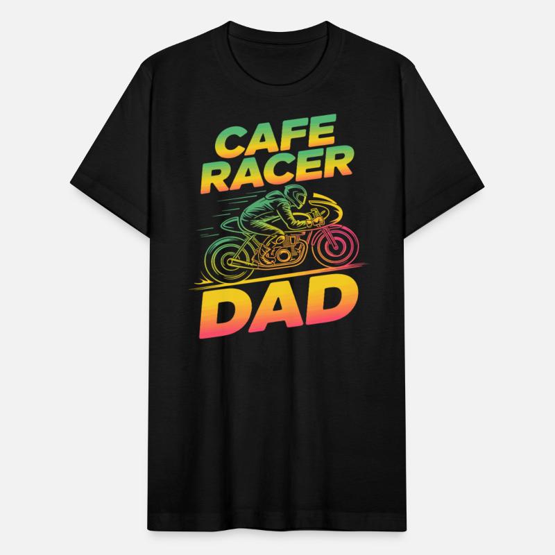 Cafe Racer Dad Vintage Motorcycle Neon Retro Biker
