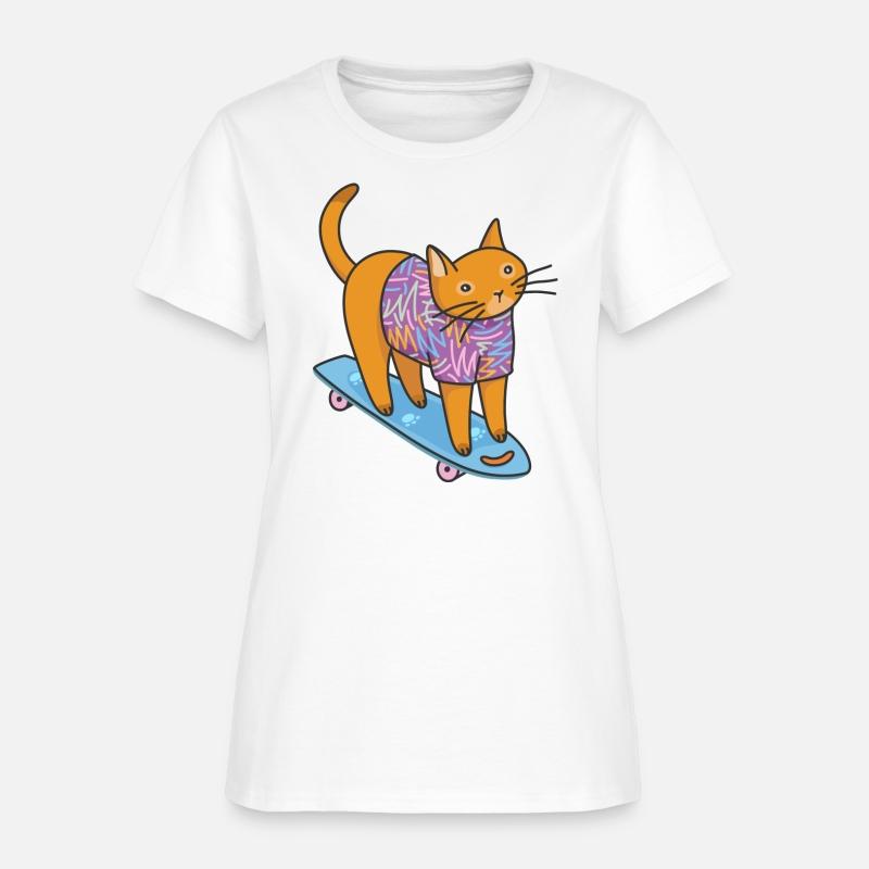 Catsville Stories Skateboarding Little Red Cat