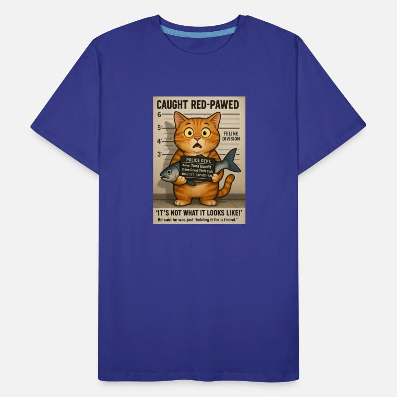 Caught Red-Pawed – The Tuna Bandit Mugshot Cat Des