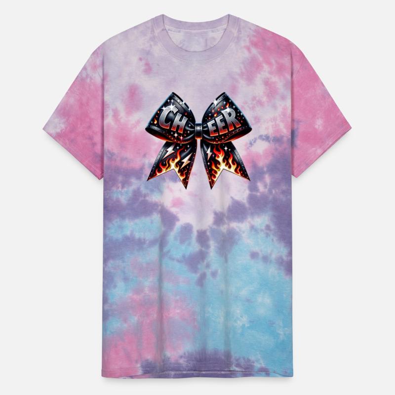 Cheer Badge with Flames and Lightning