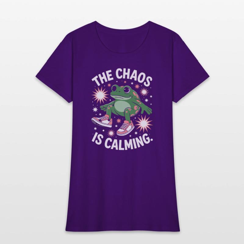 Chill Frog Embracing the Chaos