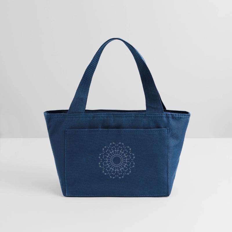 Circular pattern in form of mandala with flower