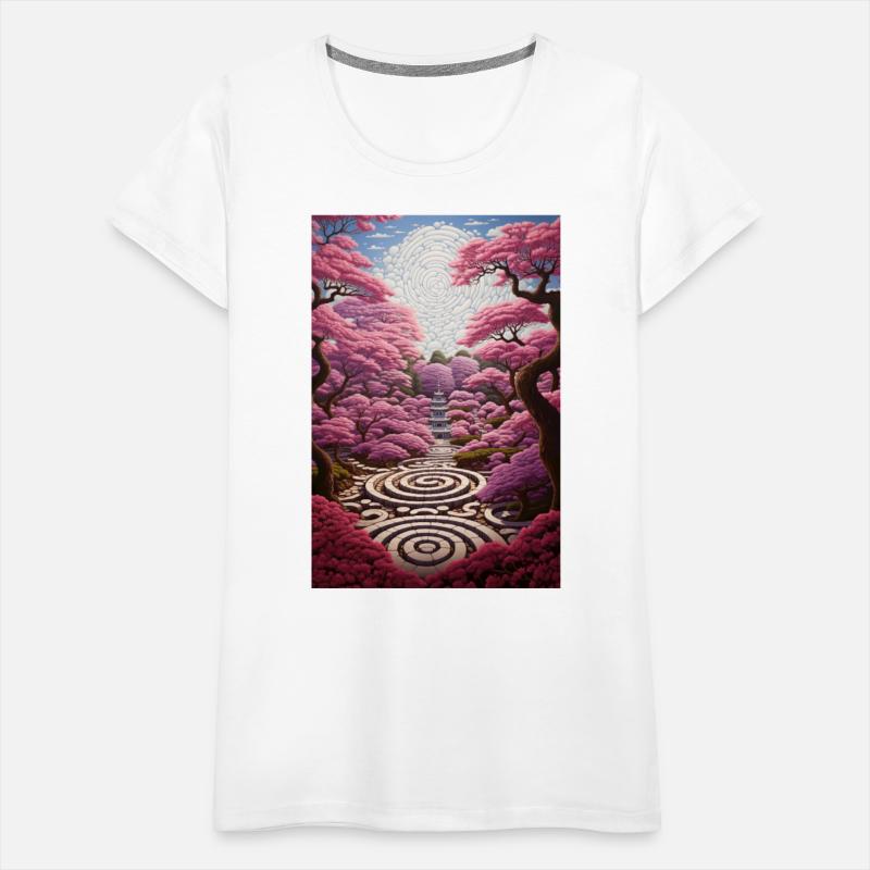 Circular Zen Garden Collage - Blossoms