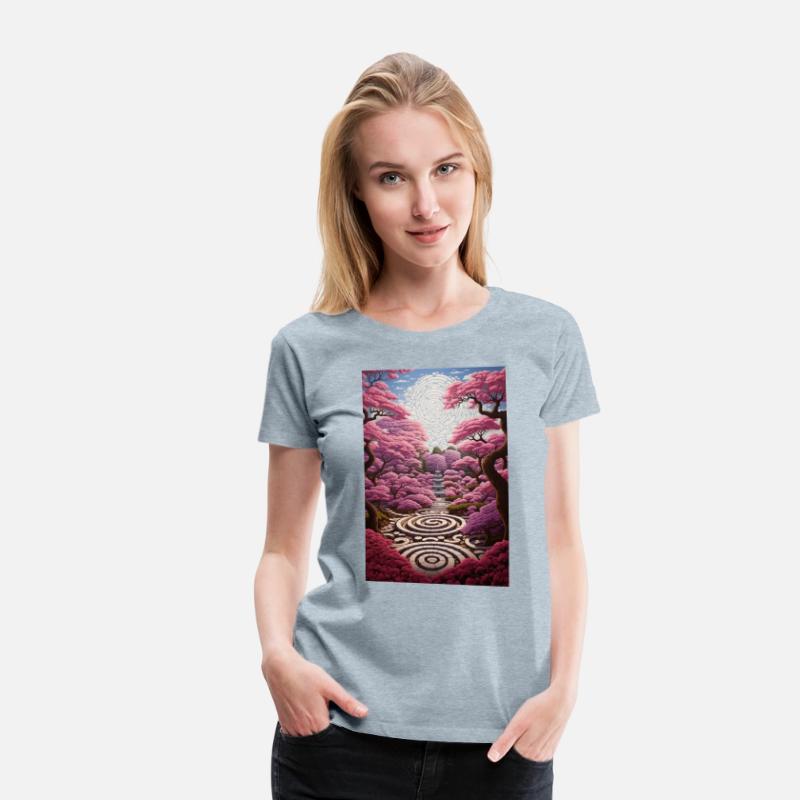 Circular Zen Garden Collage - Blossoms