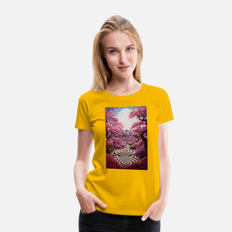 Circular Zen Garden Collage - Blossoms