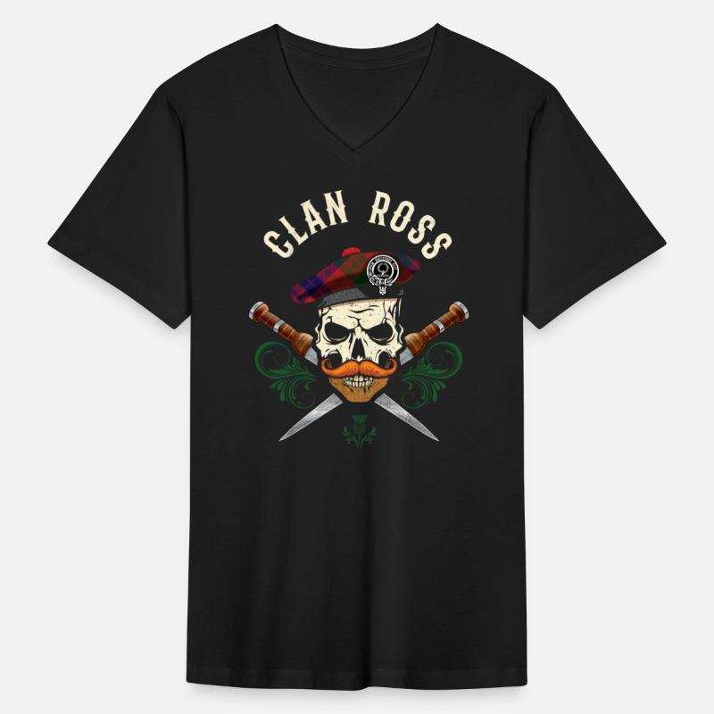 Clan Ross Scottish Skull Crest Badge