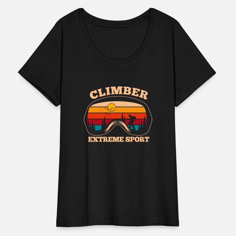 Climber Pine Extreme Sport Retro Style Vintage