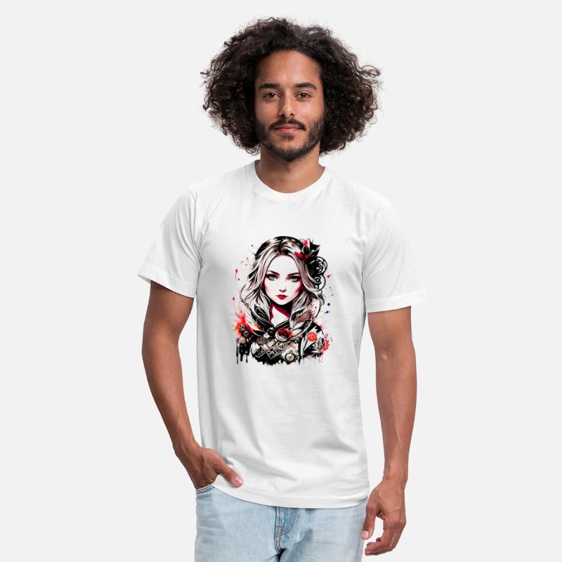 Colorful Artistic Comic Style Anime Steampunk Girl