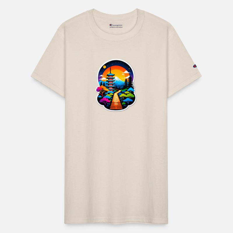 Colorful Pagoda with Mountain View