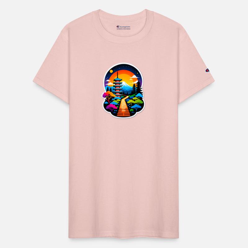 Colorful Pagoda with Mountain View