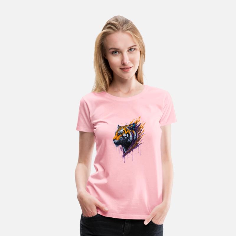 Colorful Paint Splash Tiger for Animal Lovers