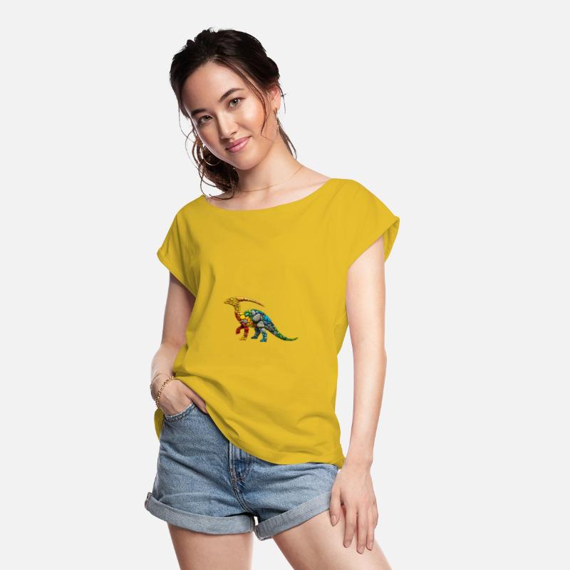 Colorful Pebble Brachiosaurus Dinosaur