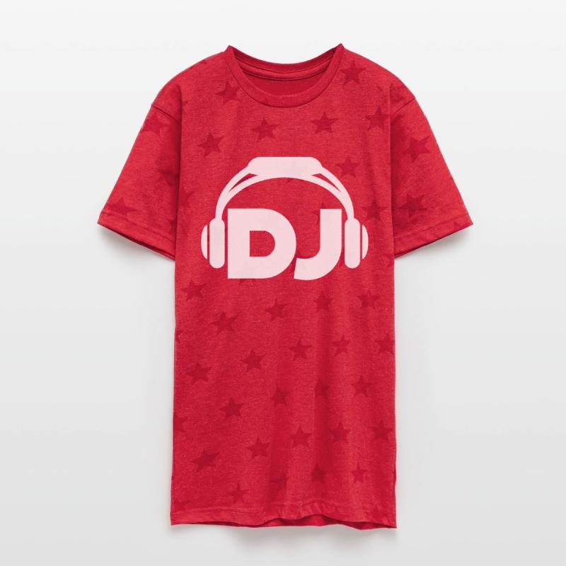 Cool DJ headphones music party text lettering logo