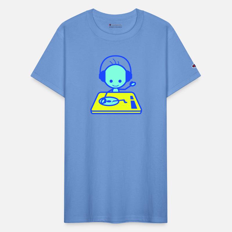 Cool Happy DJ Guy Mixing Console Music Party Man