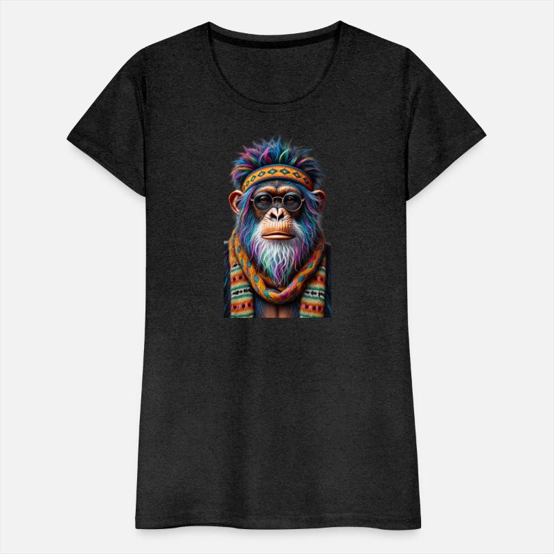 Cool Primate in Colorful Headband and Sunglasses