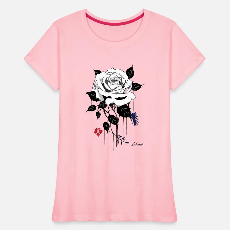 cool white and black rose flower tshirt design