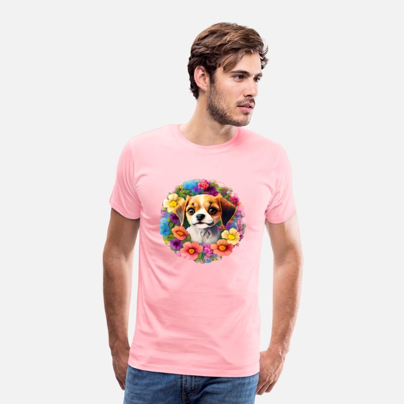 Cute Floral Chihuahua Dog T-shirt ,Funny Dog Tee