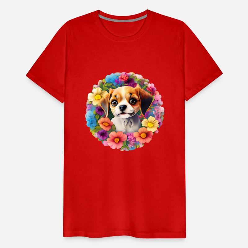 Cute Floral Chihuahua Dog T-shirt ,Funny Dog Tee