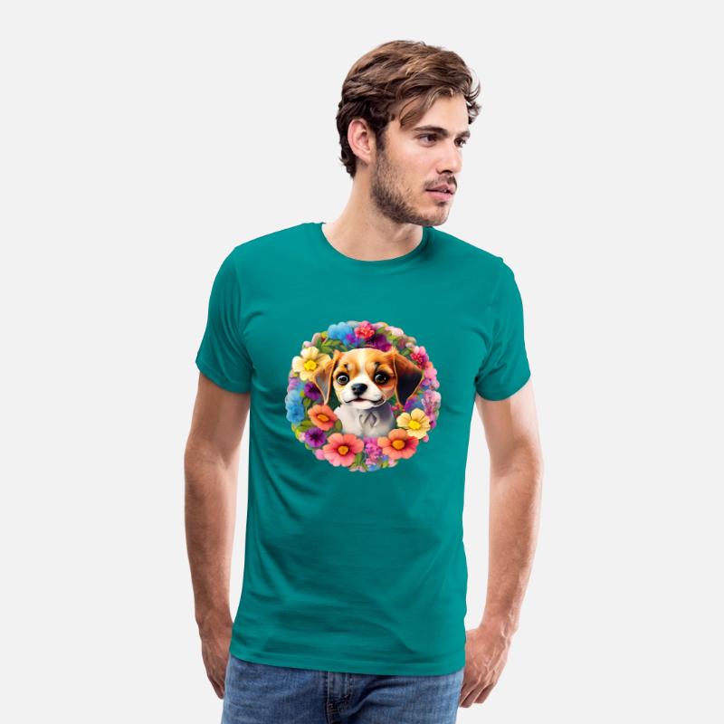 Cute Floral Chihuahua Dog T-shirt ,Funny Dog Tee