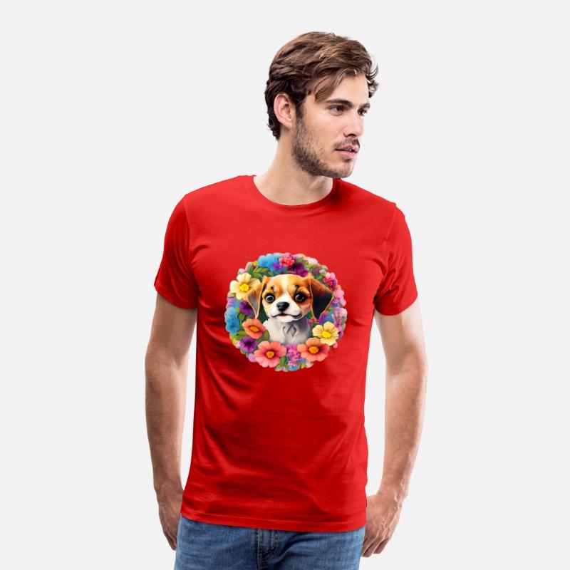 Cute Floral Chihuahua Dog T-shirt ,Funny Dog Tee