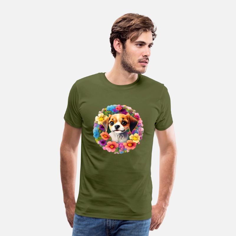 Cute Floral Chihuahua Dog T-shirt ,Funny Dog Tee