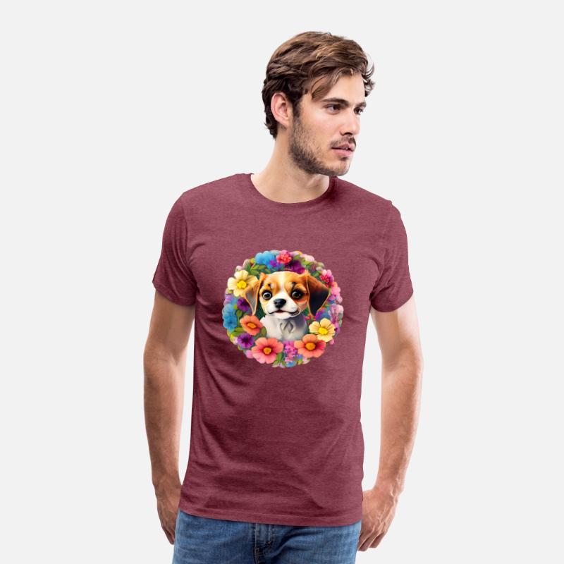 Cute Floral Chihuahua Dog T-shirt ,Funny Dog Tee