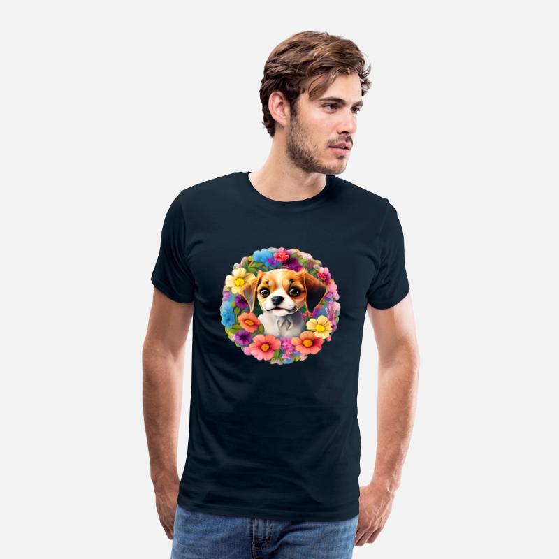 Cute Floral Chihuahua Dog T-shirt ,Funny Dog Tee