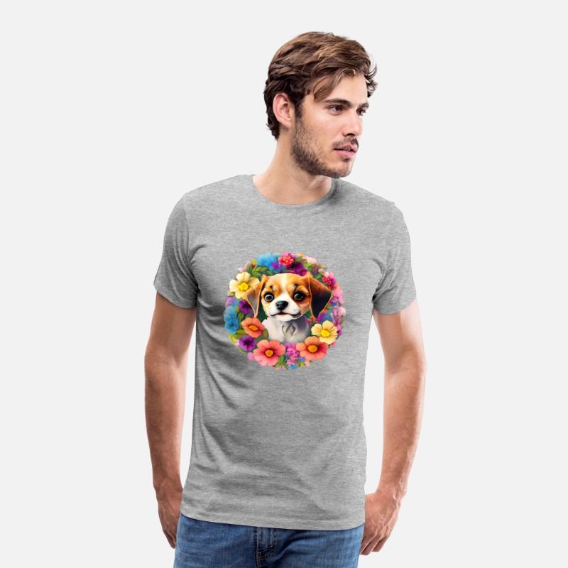 Cute Floral Chihuahua Dog T-shirt ,Funny Dog Tee