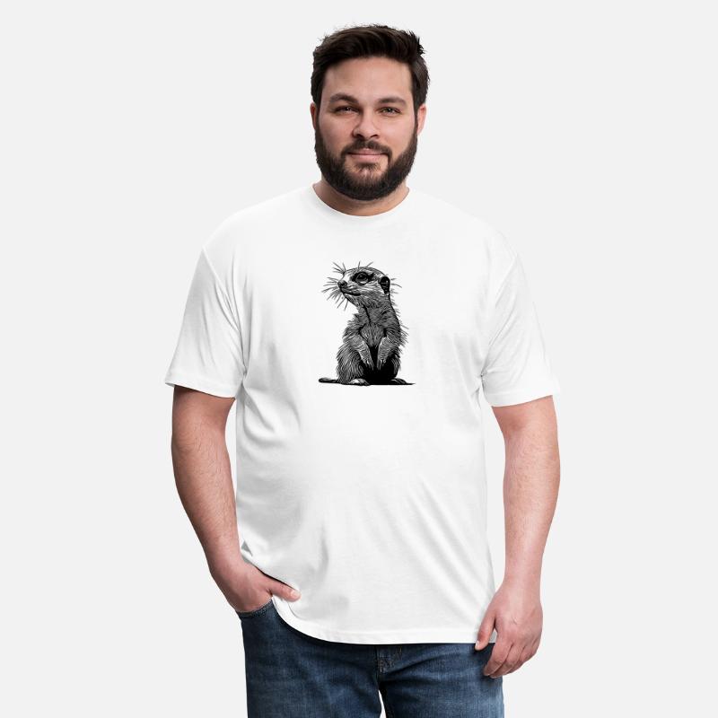 Cute Meerkat With Fur And Horizontal Stripes