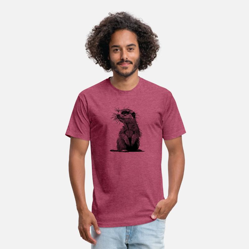 Cute Meerkat With Fur And Horizontal Stripes