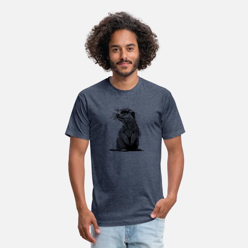 Cute Meerkat With Fur And Horizontal Stripes