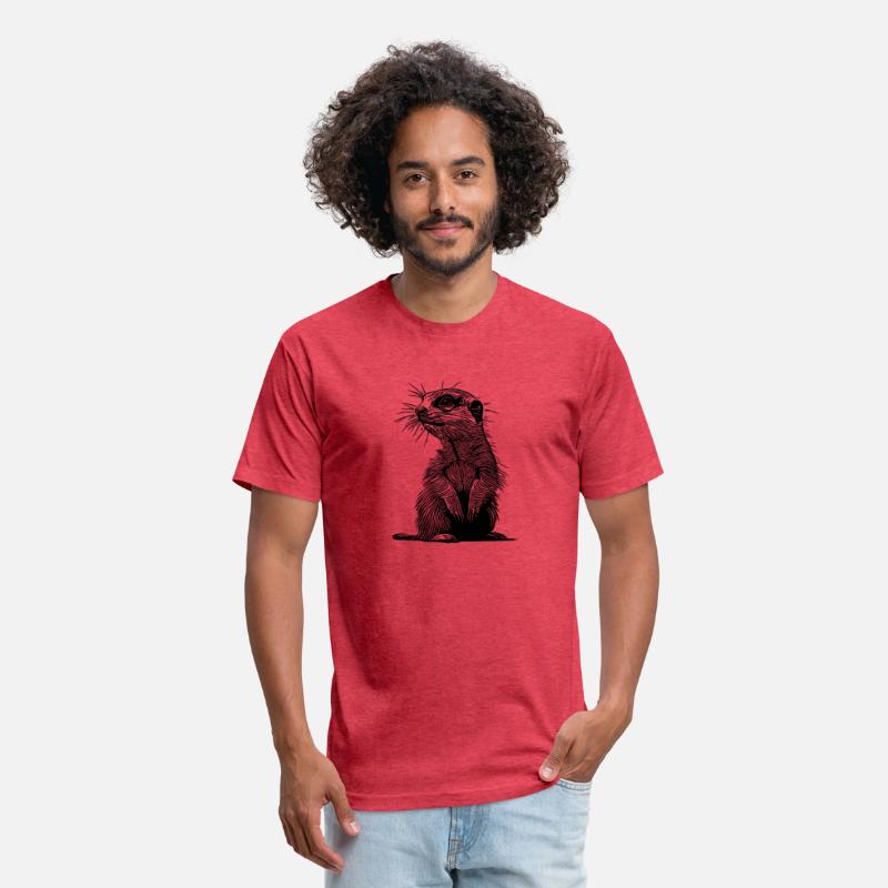 Cute Meerkat With Fur And Horizontal Stripes