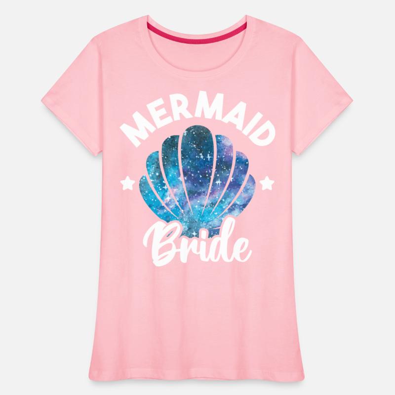 Cute Mermaid Bride Seashell Matching Mermaid